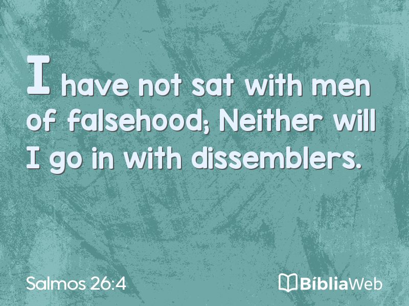 Salmos 26:4 em imagem para compartilhar