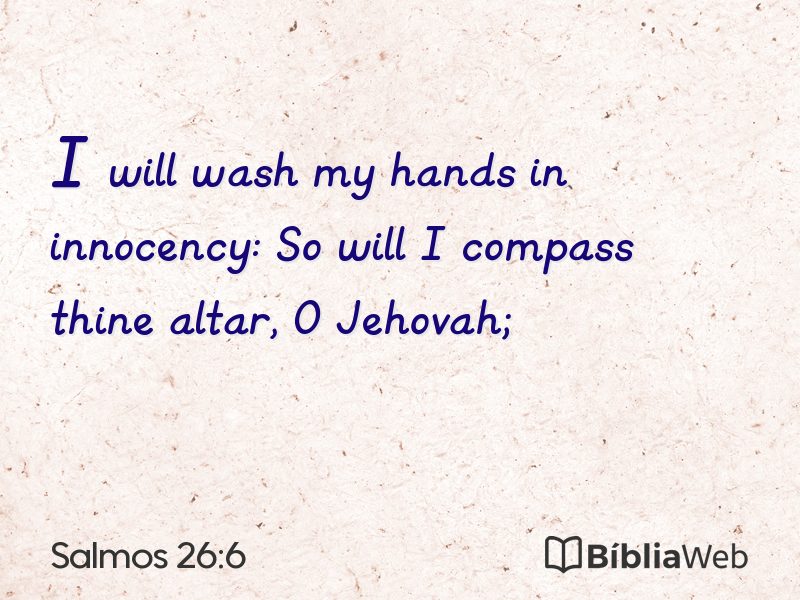 Salmos 26:6 em imagem para compartilhar