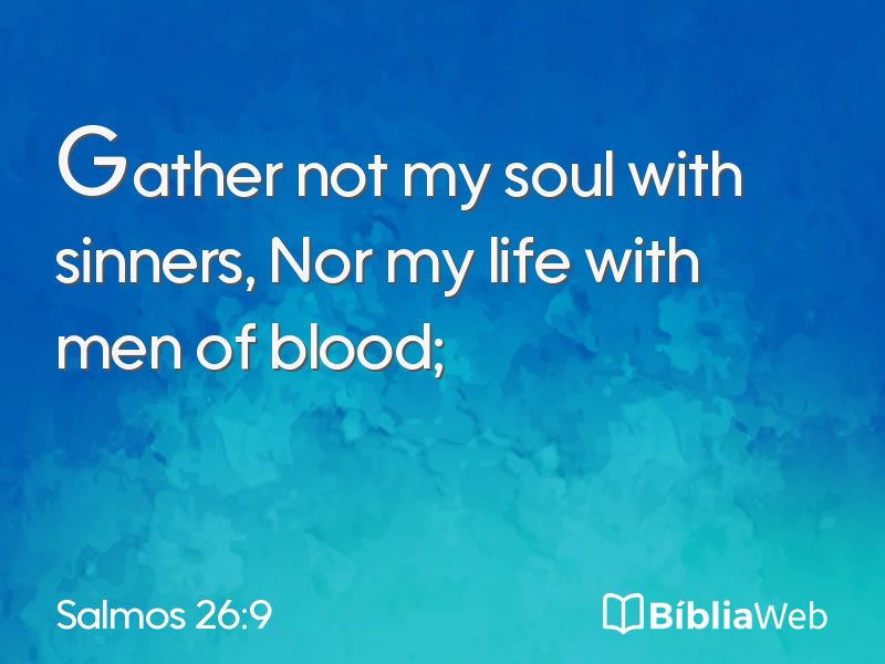 Salmos 26:9 em imagem para compartilhar