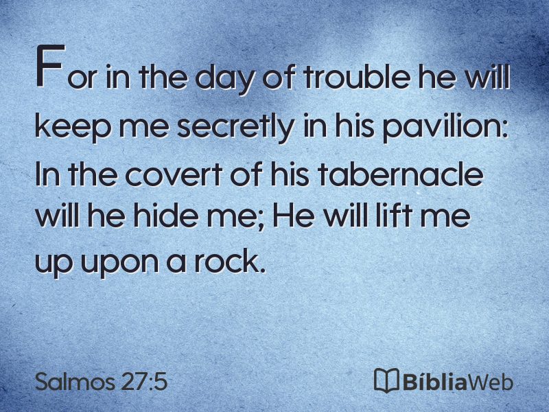 Salmos 27:5 em imagem para compartilhar