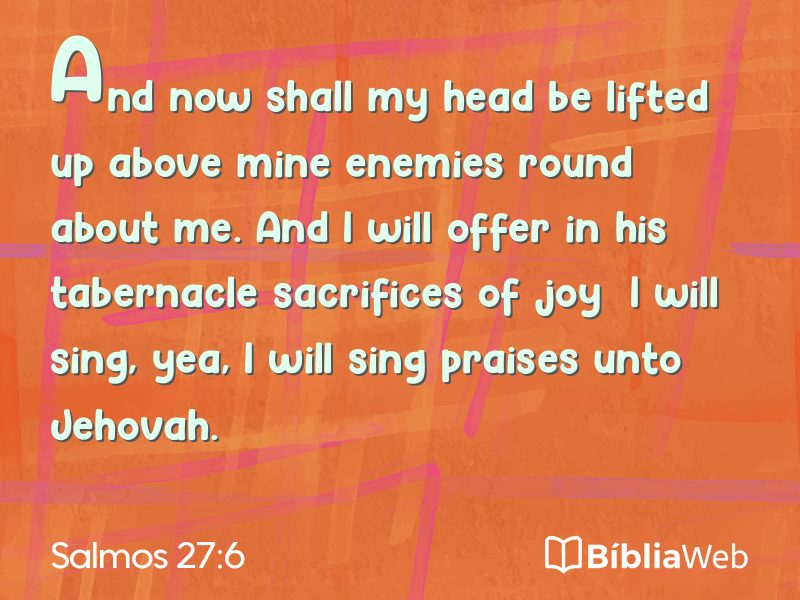 Salmos 27:6 em imagem para compartilhar