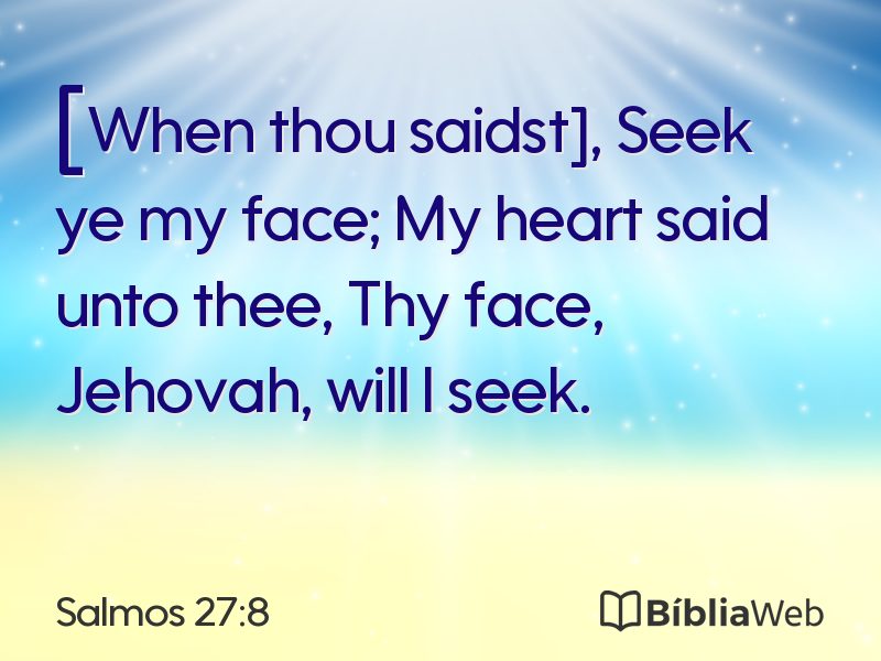 Salmos 27:8 em imagem para compartilhar