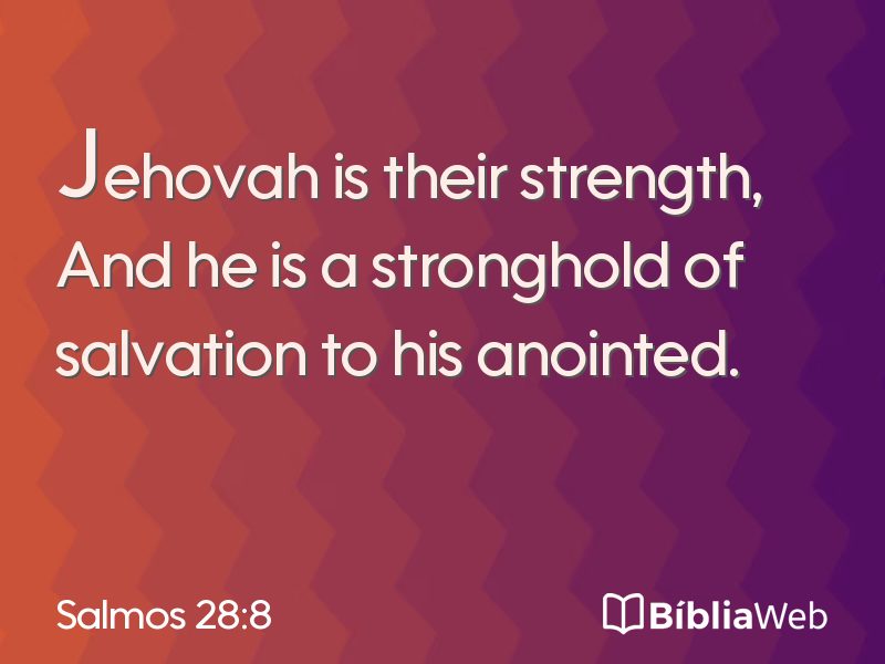 Salmos 28:8 em imagem para compartilhar