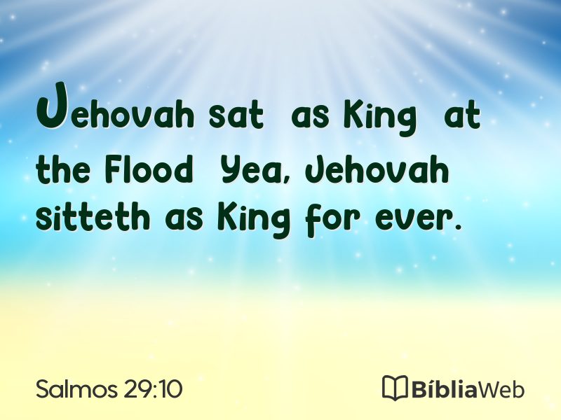 Salmos 29:10 em imagem para compartilhar