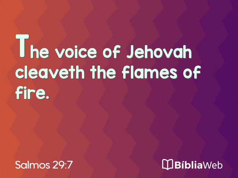 Salmos 29:7 em imagem para compartilhar