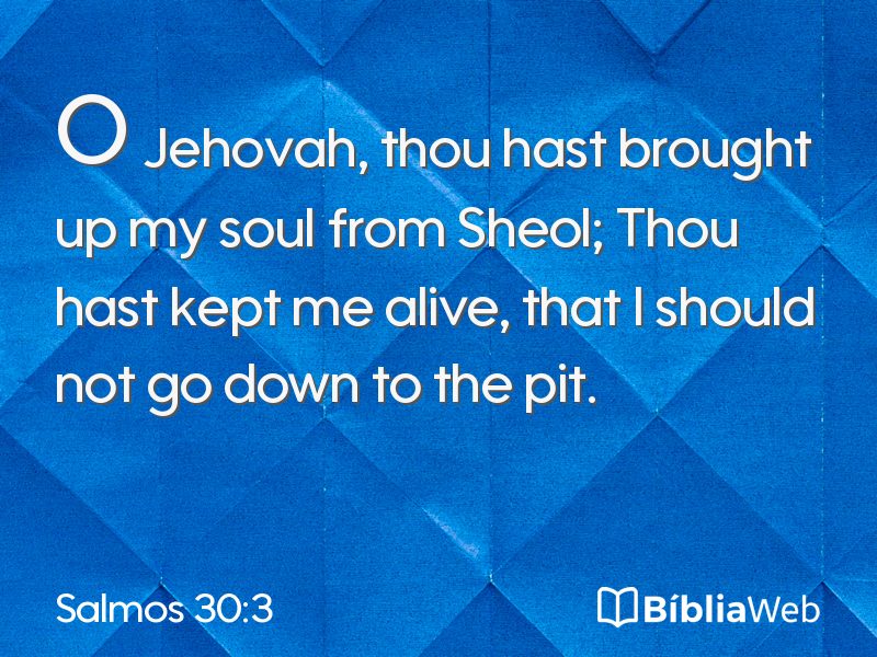 Salmos 30:3 em imagem para compartilhar