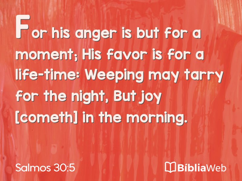 Salmos 30:5 em imagem para compartilhar