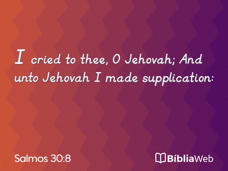Salmos 30:8 em imagem para compartilhar