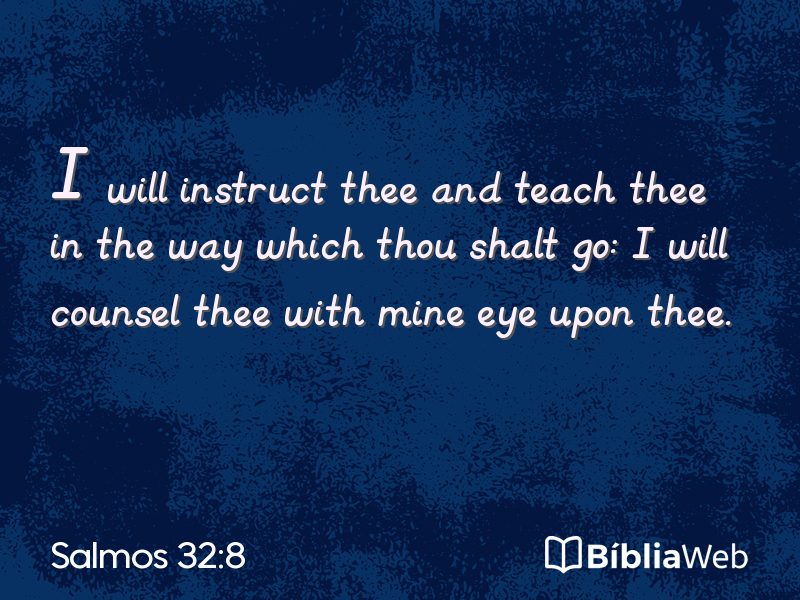 Salmos 32:8 em imagem para compartilhar