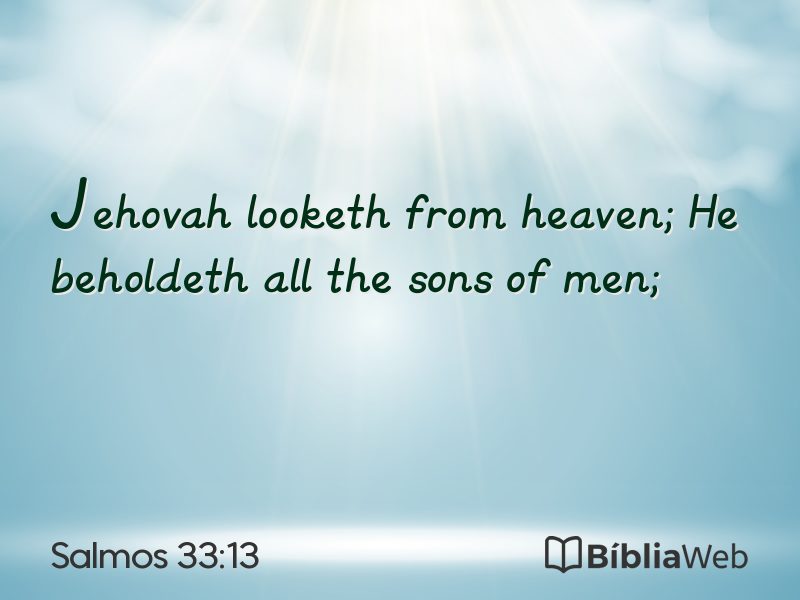 Salmos 33:13 em imagem para compartilhar