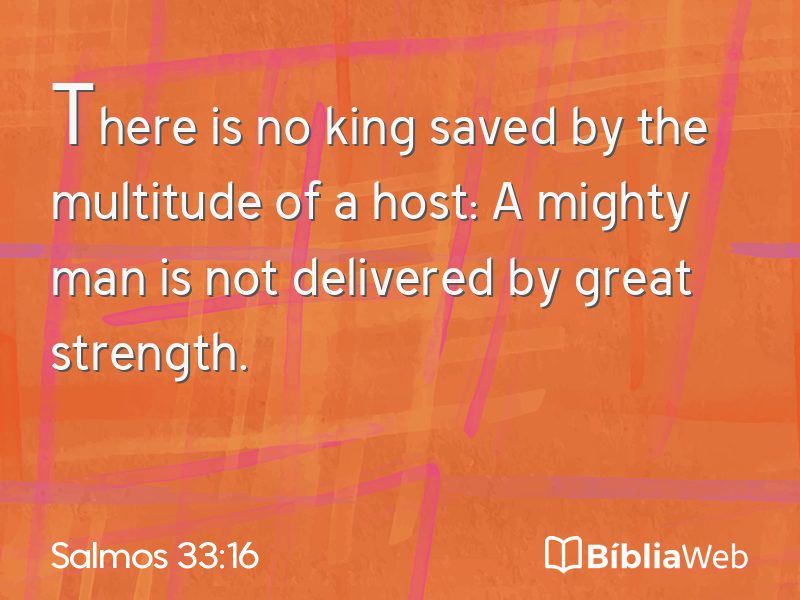 Salmos 33:16 em imagem para compartilhar