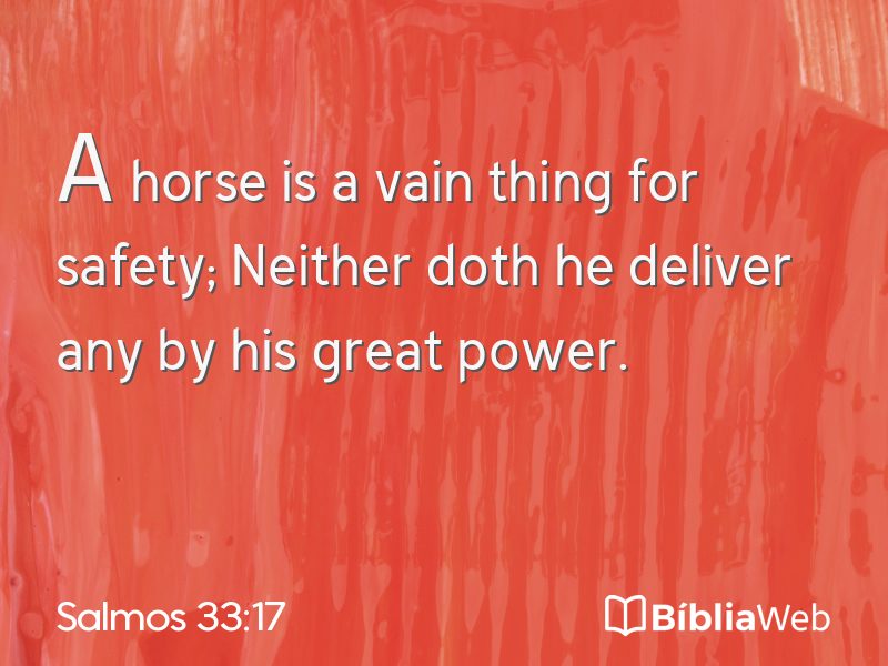 Salmos 33:17 em imagem para compartilhar