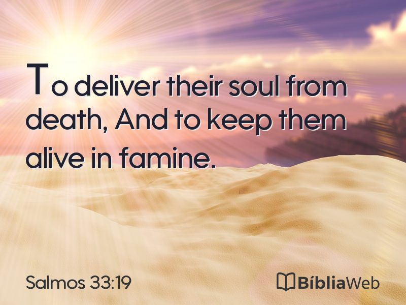 Salmos 33:19 em imagem para compartilhar
