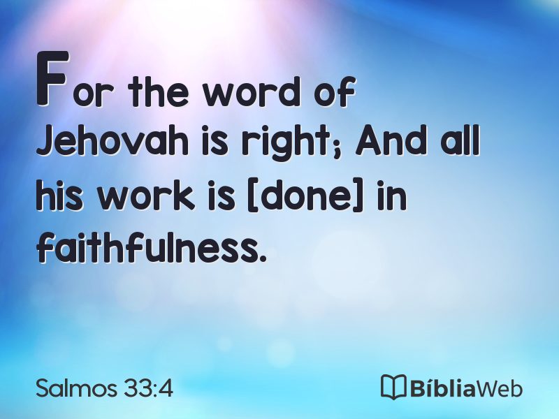 Salmos 33:4 em imagem para compartilhar
