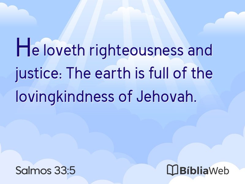 Salmos 33:5 em imagem para compartilhar