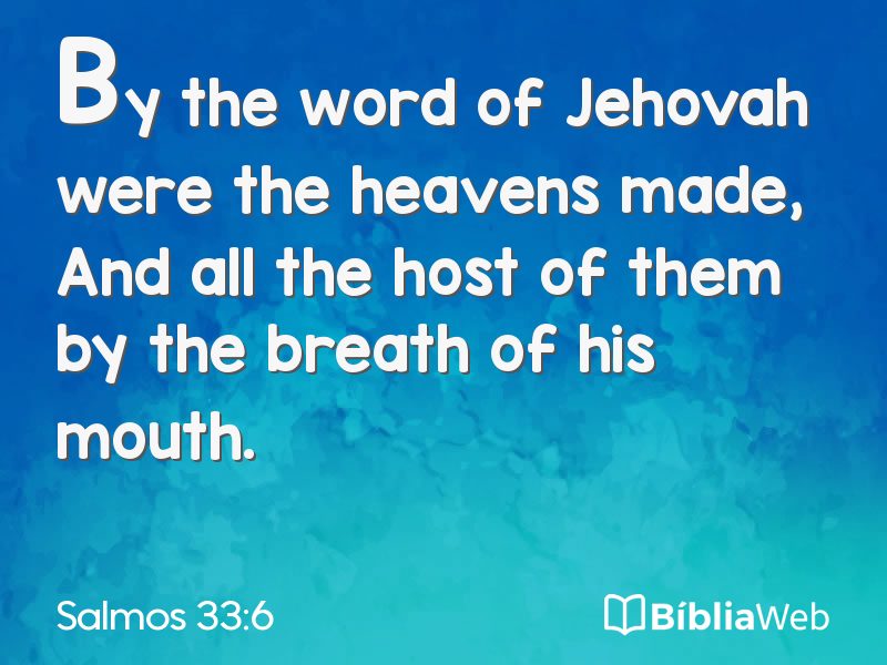 Salmos 33:6 em imagem para compartilhar