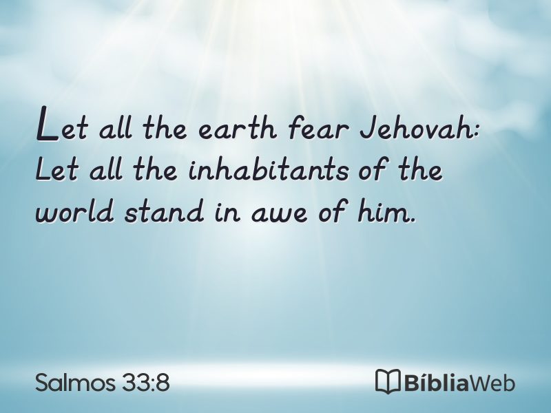 Salmos 33:8 em imagem para compartilhar