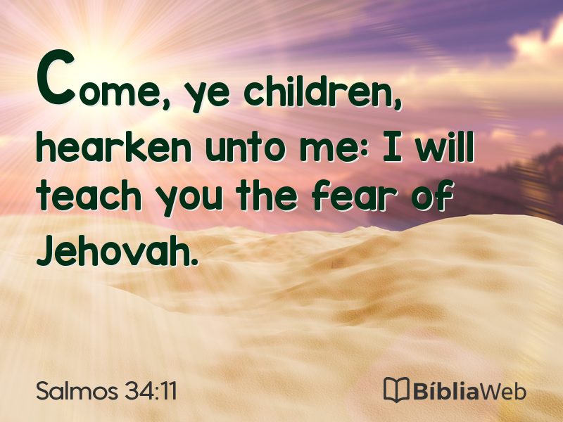 Salmos 34:11 em imagem para compartilhar