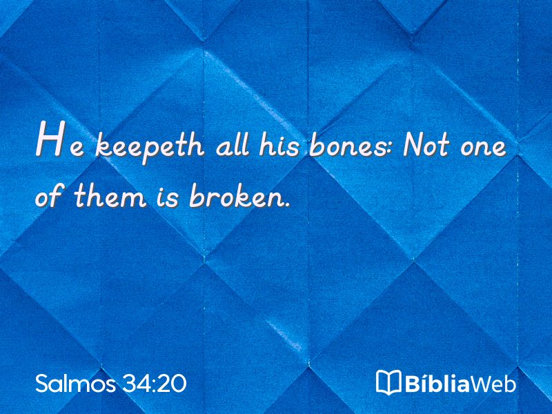 Salmos 34:20 em imagem para compartilhar