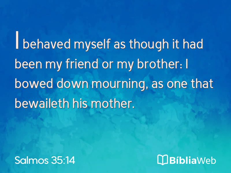 Salmos 35:14 em imagem para compartilhar