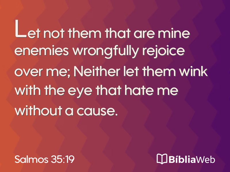 Salmos 35:19 em imagem para compartilhar