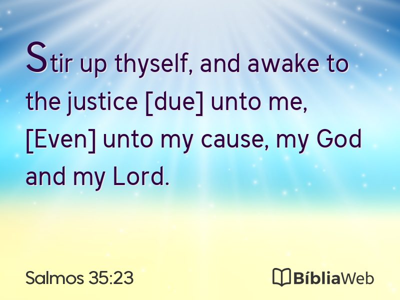 Salmos 35:23 em imagem para compartilhar