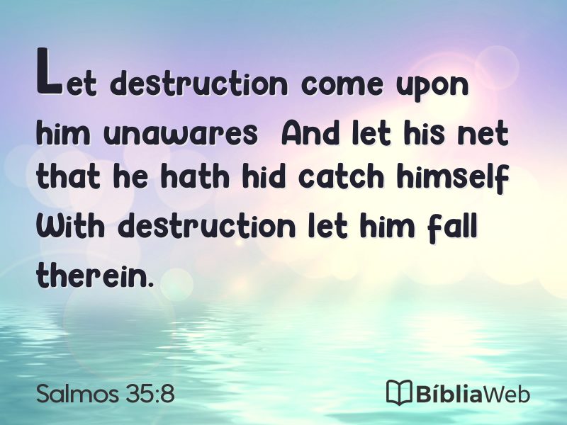 Salmos 35:8 em imagem para compartilhar