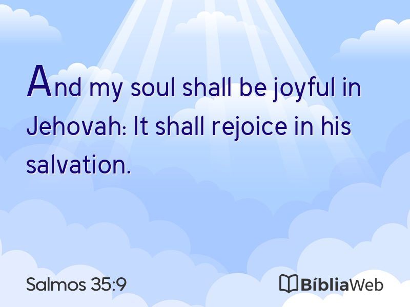 Salmos 35:9 em imagem para compartilhar