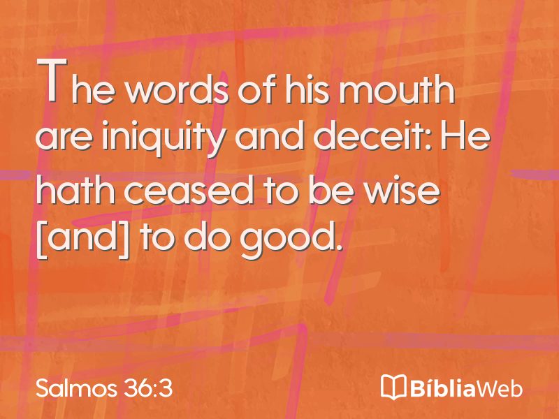 Salmos 36:3 em imagem para compartilhar