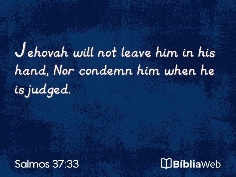 Salmos 37:33 em imagem para compartilhar
