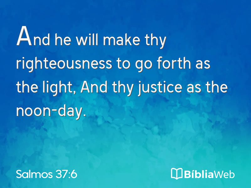 Salmos 37:6 em imagem para compartilhar