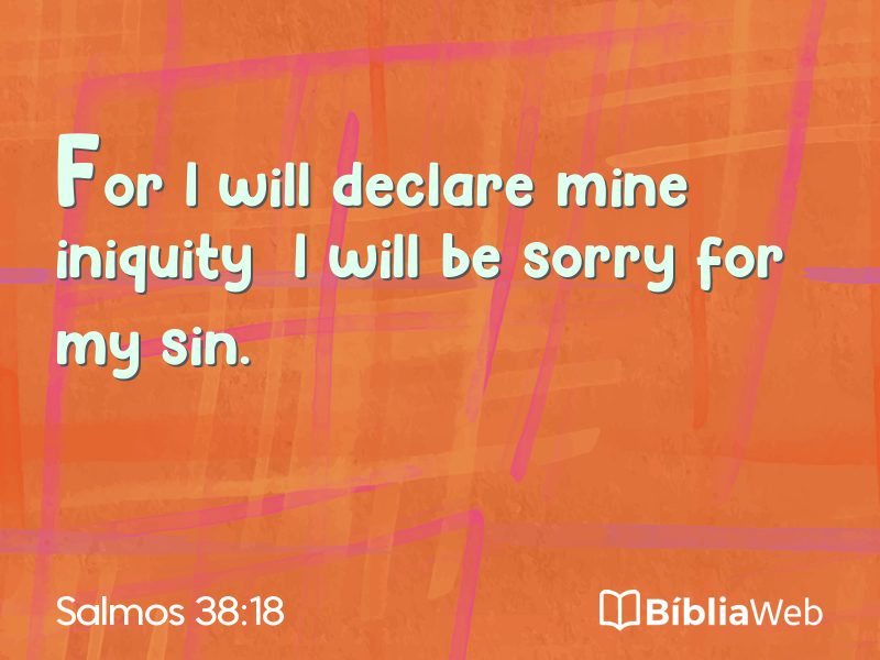 Salmos 38:18 em imagem para compartilhar