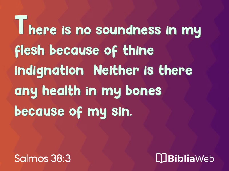 Salmos 38:3 em imagem para compartilhar