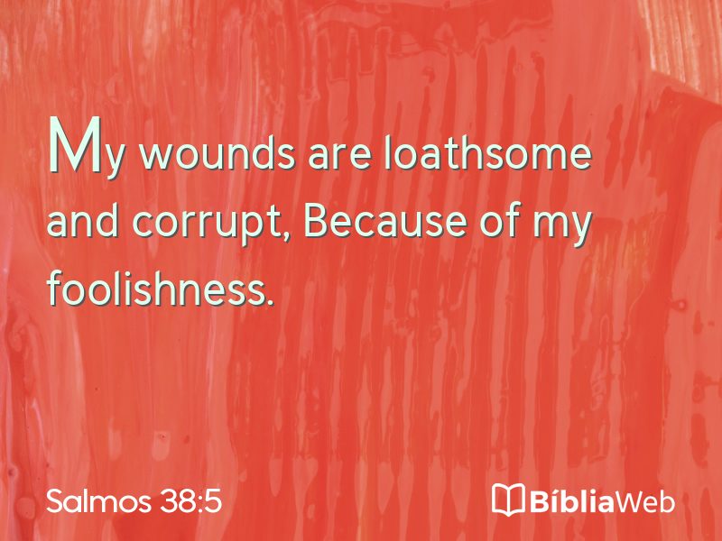 Salmos 38:5 em imagem para compartilhar