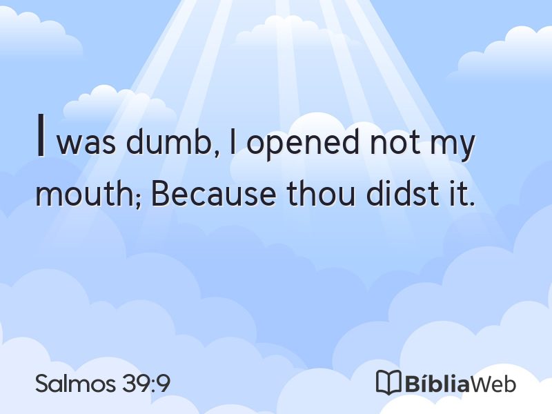 Salmos 39:9 em imagem para compartilhar