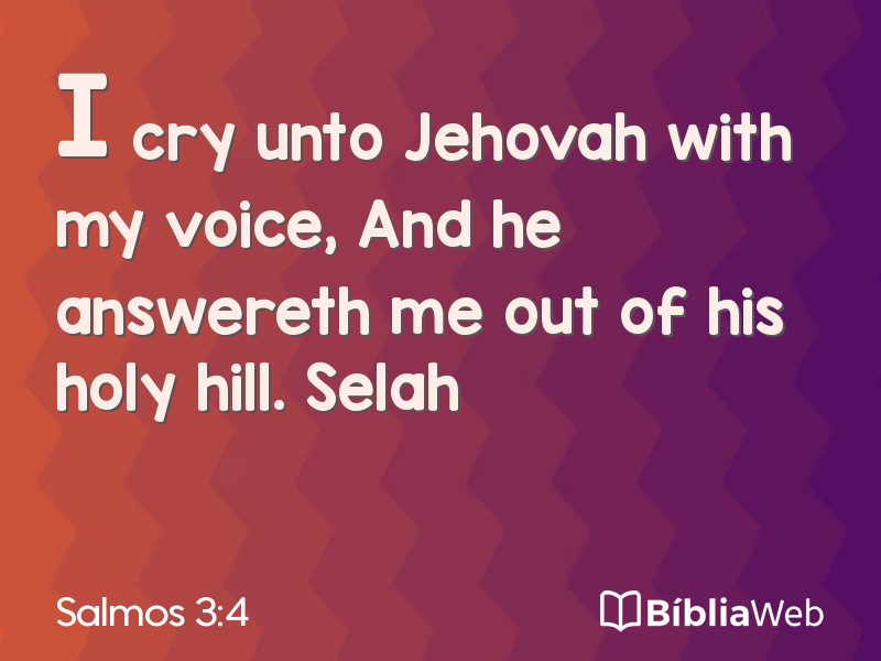 Salmos 3:4 em imagem para compartilhar