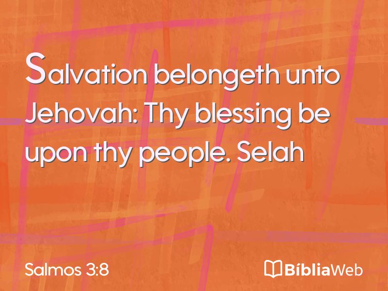 Salmos 3:8 em imagem para compartilhar