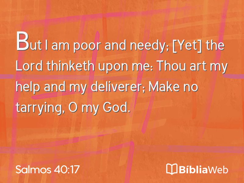 Salmos 40:17 em imagem para compartilhar