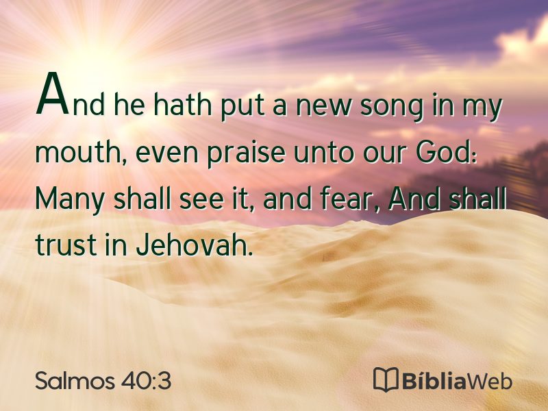 Salmos 40:3 em imagem para compartilhar