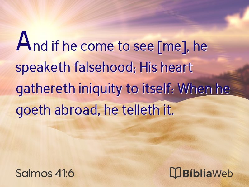 Salmos 41:6 em imagem para compartilhar