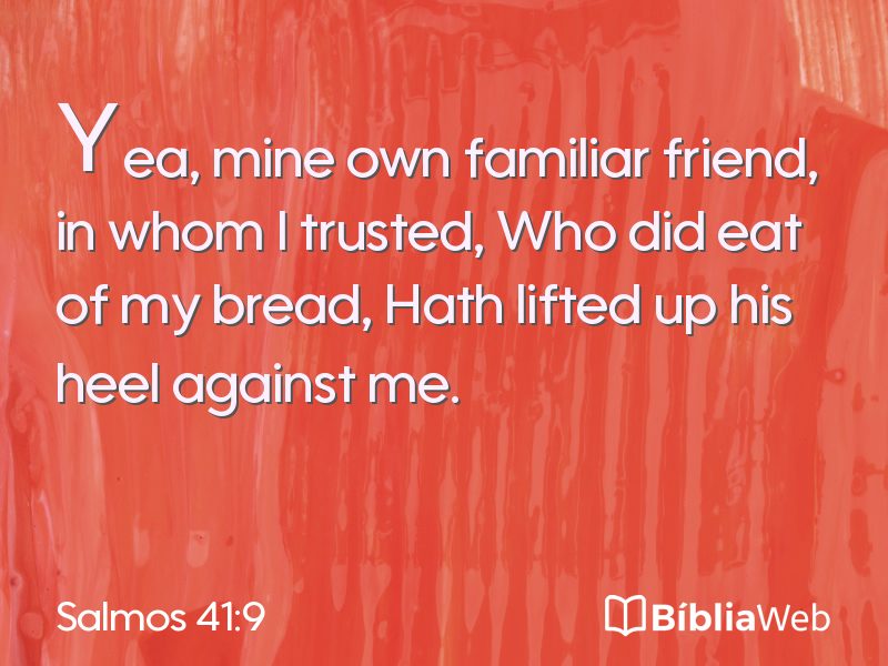 Salmos 41:9 em imagem para compartilhar