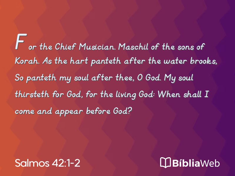 Salmos 42:1-2 em imagem para compartilhar