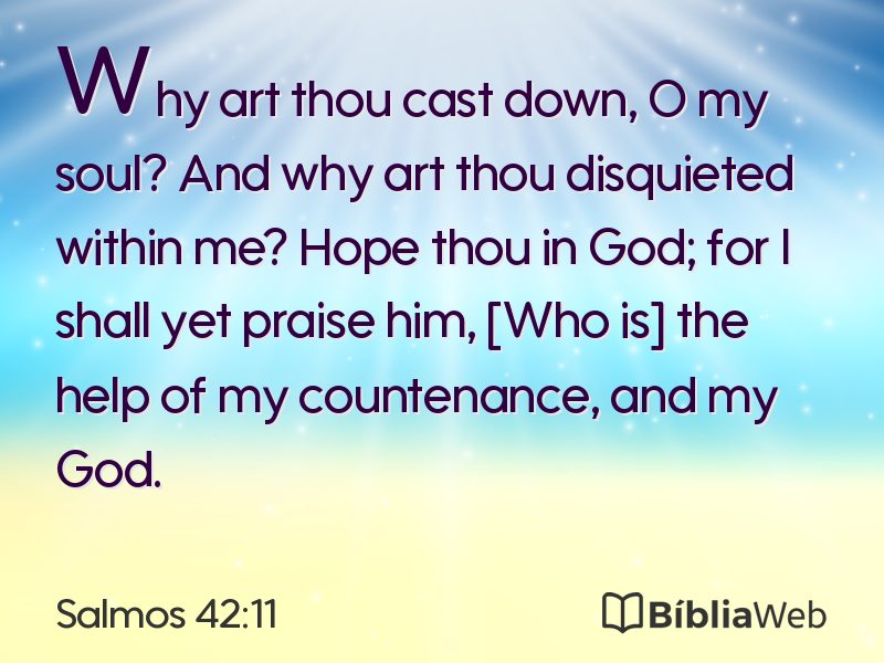 Salmos 42:11 em imagem para compartilhar