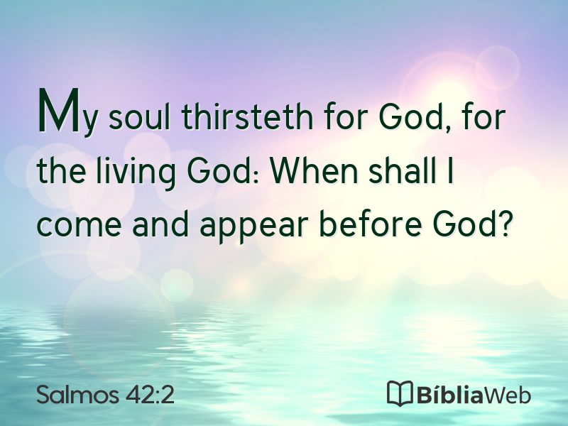 Salmos 42:2 em imagem para compartilhar