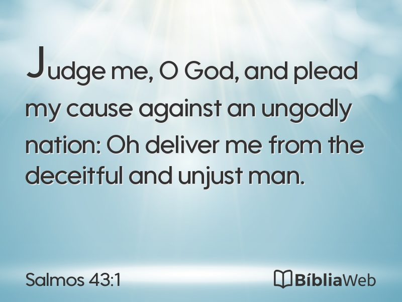 Salmos 43:1 em imagem para compartilhar