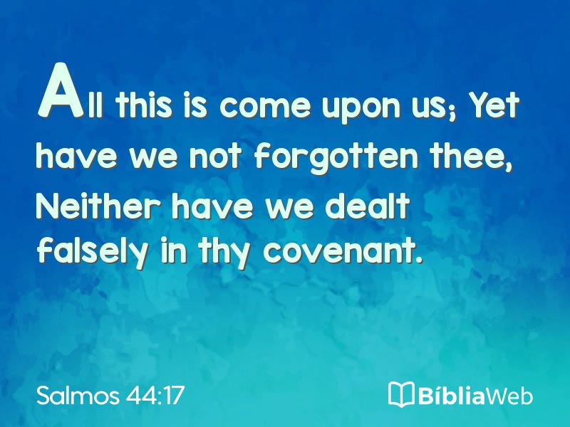 Salmos 44:17 em imagem para compartilhar