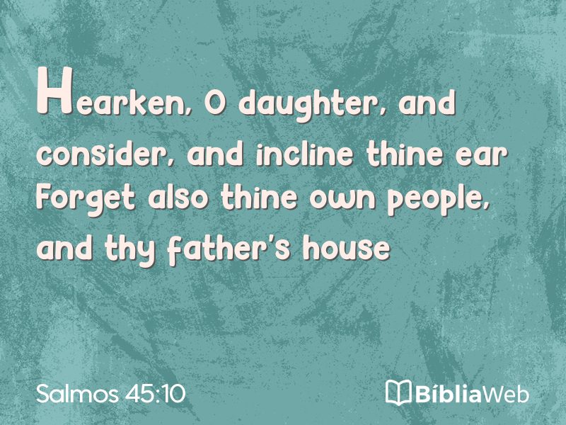 Salmos 45:10 em imagem para compartilhar