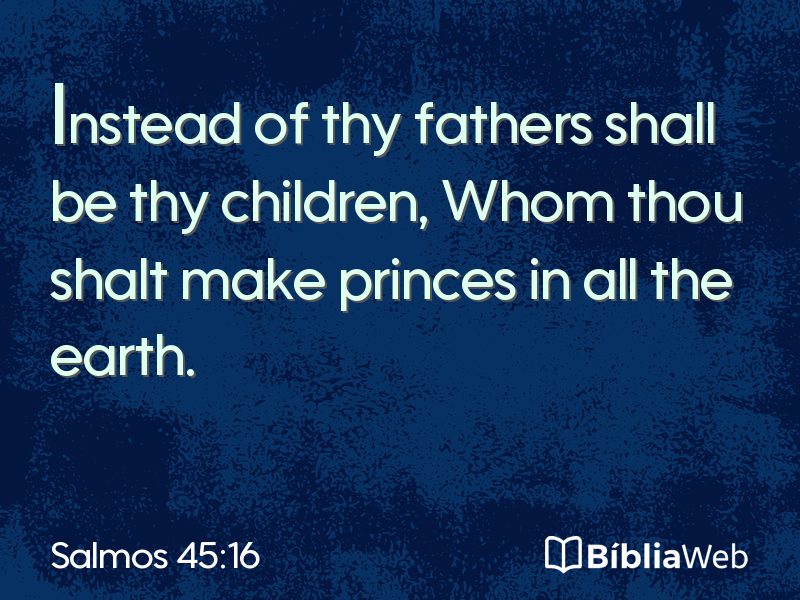 Salmos 45:16 em imagem para compartilhar