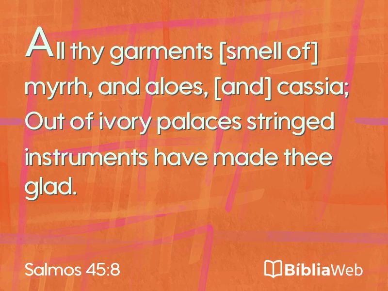 Salmos 45:8 em imagem para compartilhar
