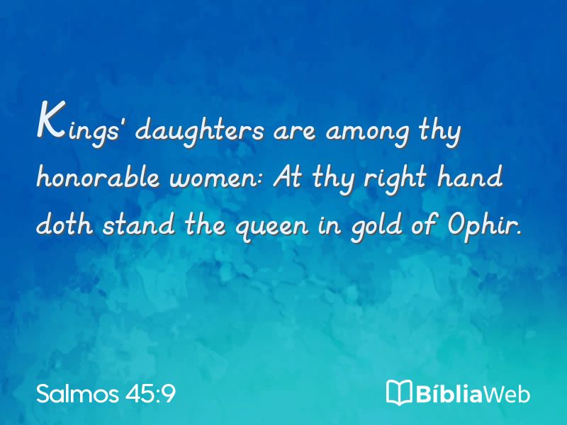 Salmos 45:9 em imagem para compartilhar